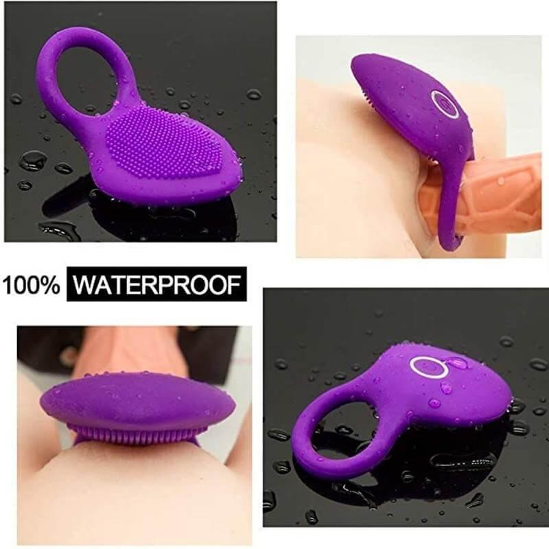 Anillo para el pene con vibrador, anillo de pene retardante para el pene con masajeador de clitoris - PARAIRAVENUS.COM