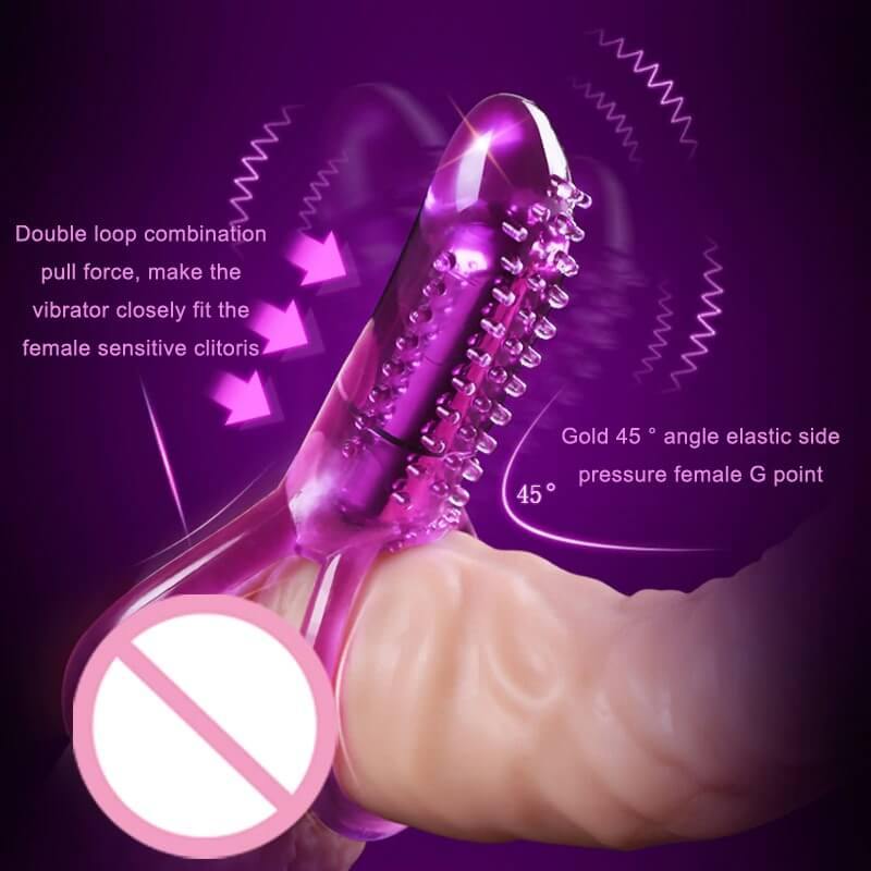 Anillo de pene retrasador de eyaculación, Anillos de pene con vibrador para clitoris - PARAIRAVENUS.COM
