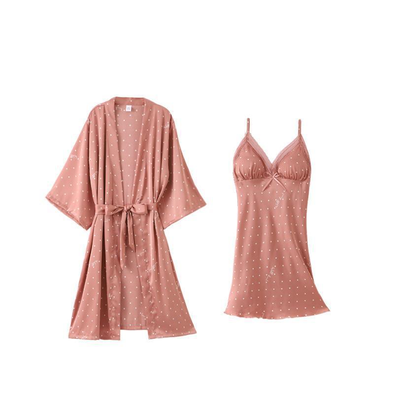 Conjunto de pijama de satén de seda para dormir - PARAIRAVENUS.COM
