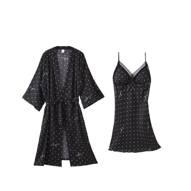 Conjunto de pijama de satén de seda para dormir - PARAIRAVENUS.COM