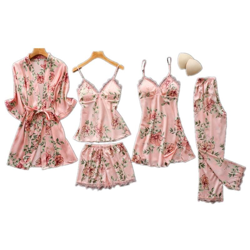 Conjuntos de pijamas rosas con Top de tirantes - PARAIRAVENUS.COM