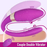 Vibrador de pareja con control remoto, consolador para parejas de doble estimulación con control remoto para parejas - PARAIRAVENUS.COM