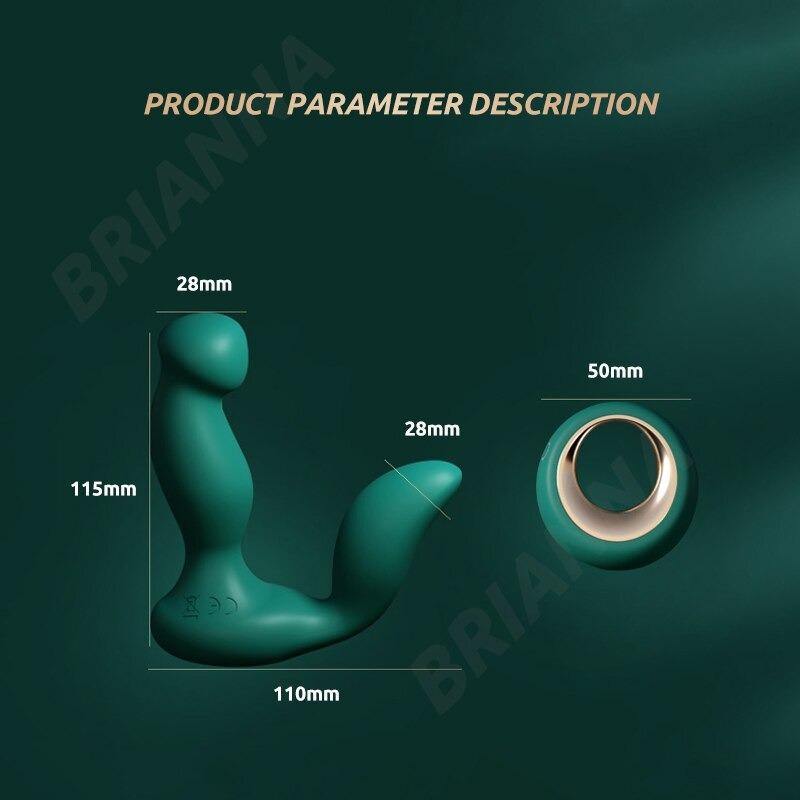 Vibrador anal de silicona para hombres por 50, masajeador de próstata con control remoto de 10M, Juguetes sexuales anales - PARAIRAVENUS.COM